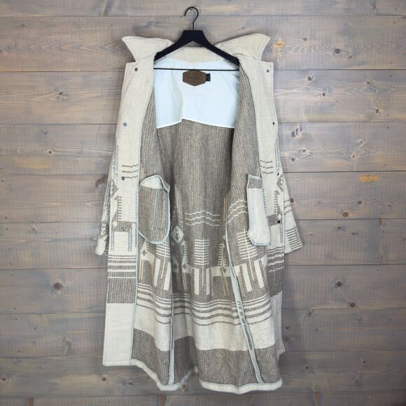 Vintage Woolrich Southwestern Style Wool & Mohair Blanket Coat Women's Medium - Picture 4 of 7